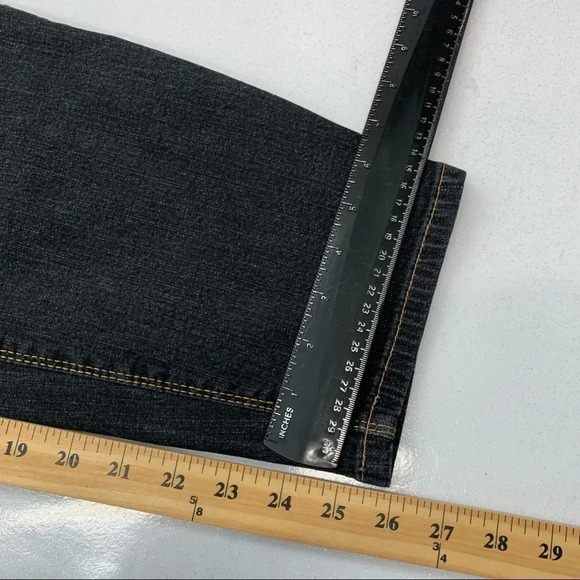 Denim & Co Womans Pull On Jeans Size 24WP  Black Straight Tapered Pockets Stretc - Picture 10 of 11